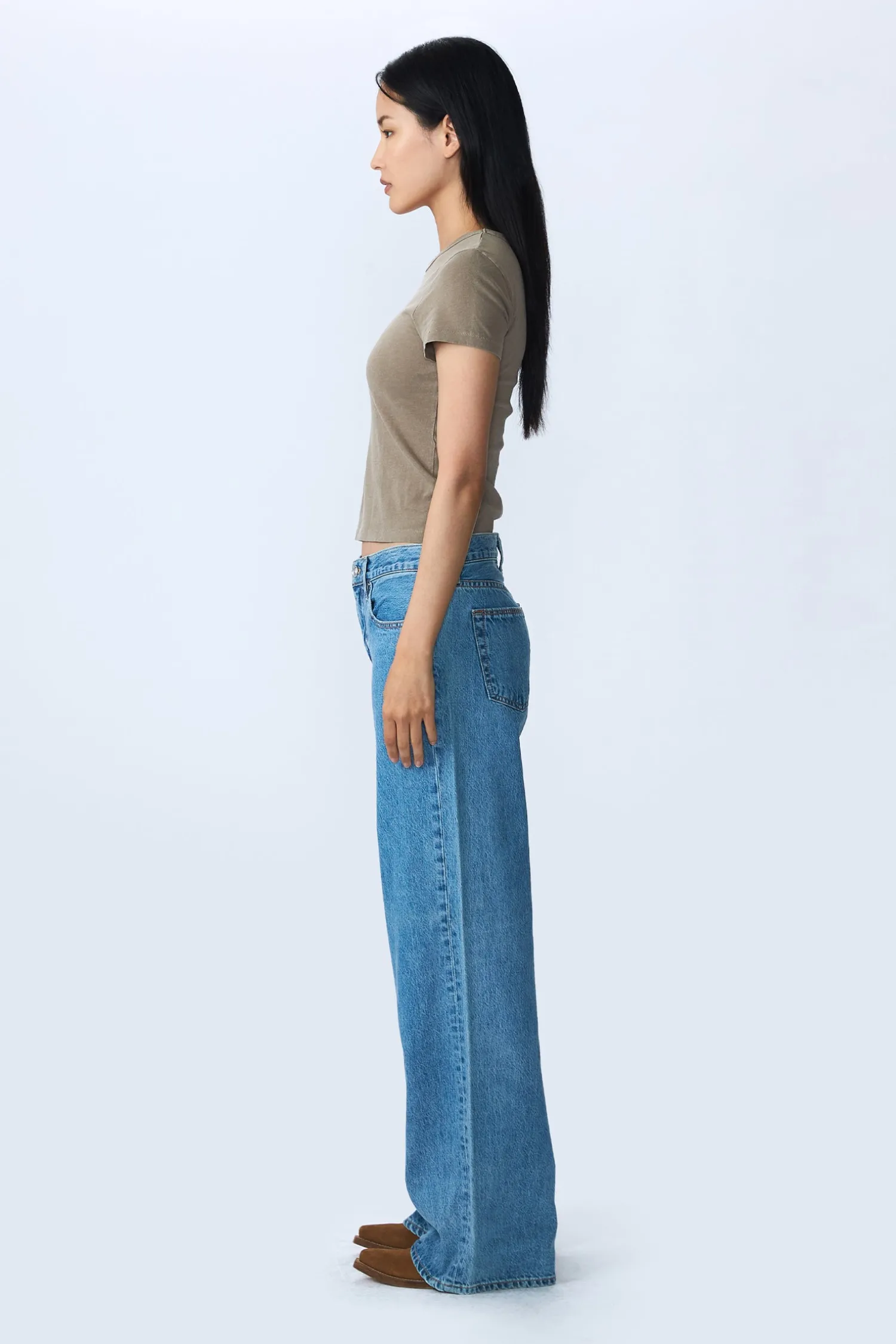 Cheap SLVRLAKE MICA LOW RISE WIDE LEG JEAN