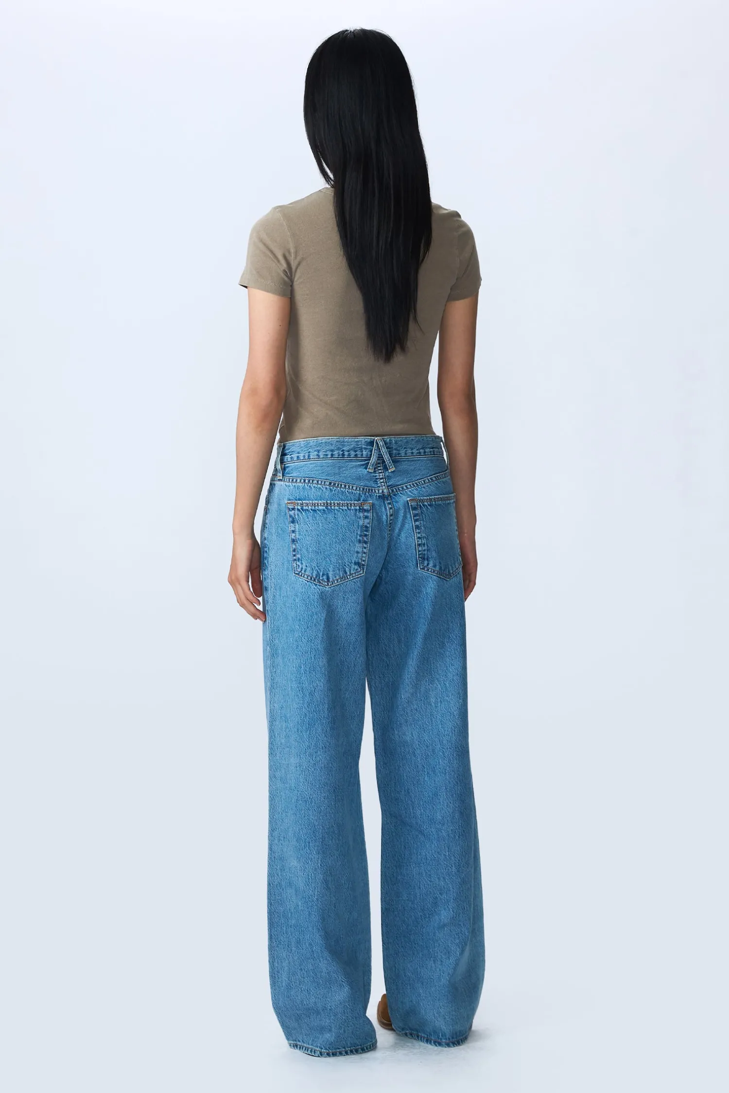 Cheap SLVRLAKE MICA LOW RISE WIDE LEG JEAN