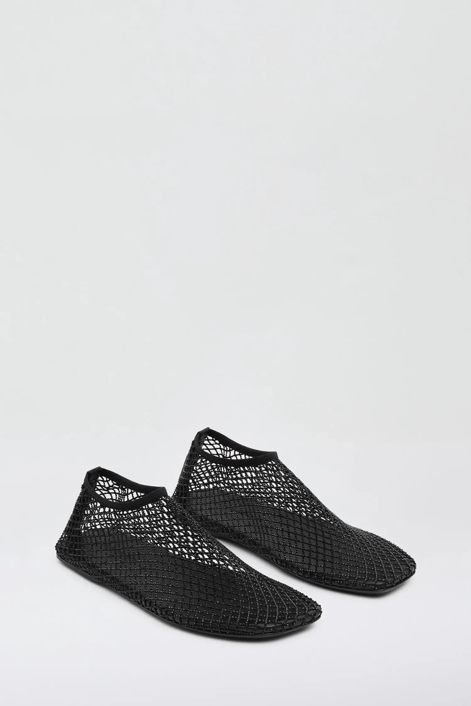 Best Sale CHRISTOPHER ESBER MINETTE CRYSTAL MESH FLAT Black