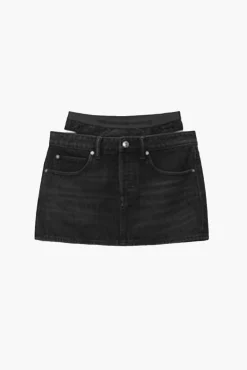 Shop ALEXANDER WANG MINI SKIRT PRESTYLE HOTFIX MESH UNDIE