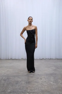Best Paris Georgia MINIMAL RUFFLE TUBE Black