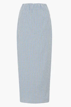 New POSSE MIRA SKIRT GinghamBlue&Cream