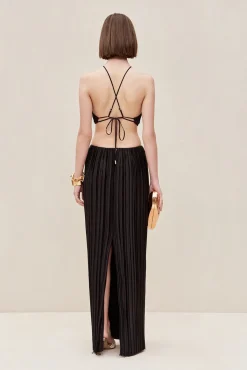 Discount CULT GAIA MITRA SLEEVELESS GOWN Black