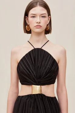 Discount CULT GAIA MITRA SLEEVELESS GOWN Black