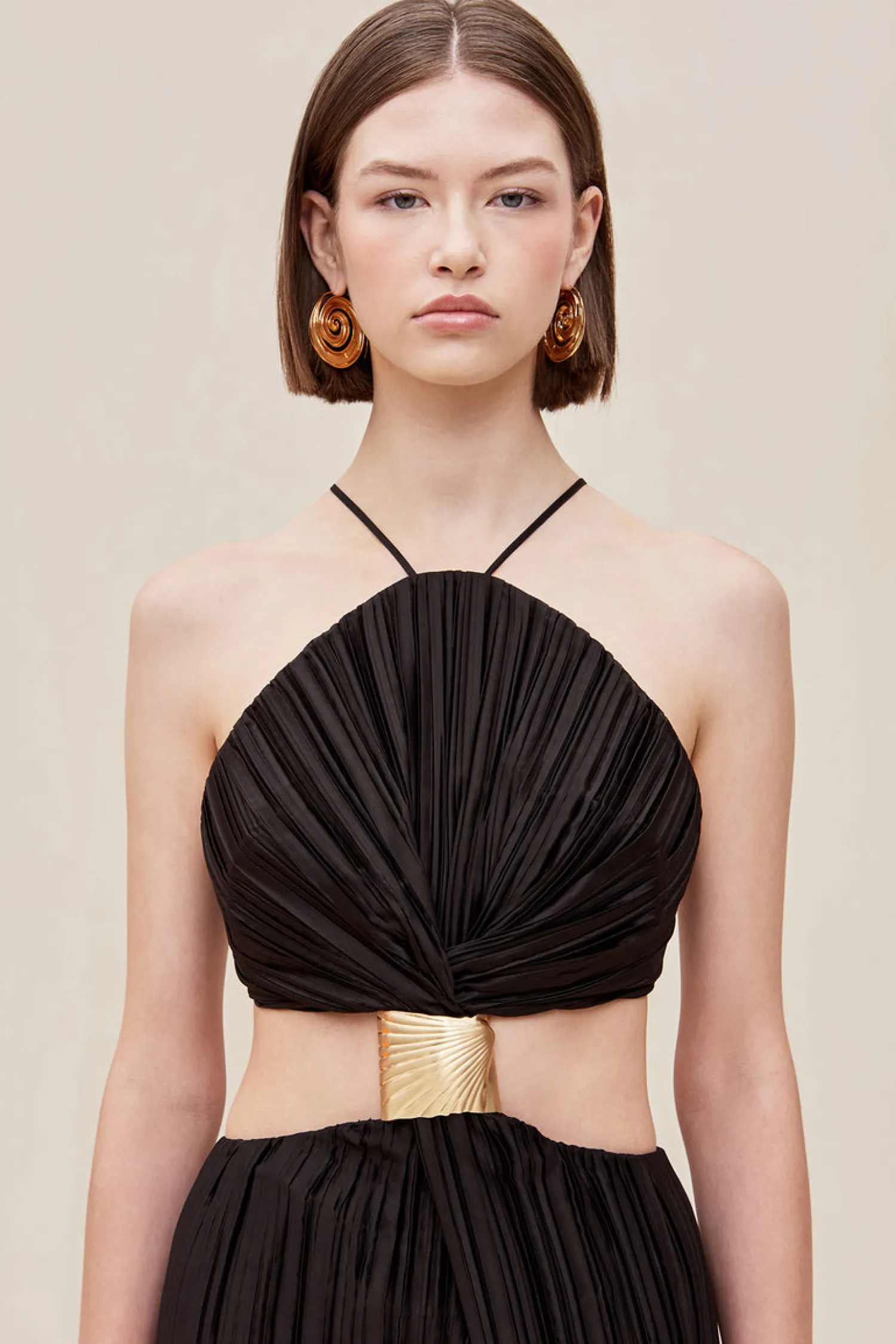 Discount CULT GAIA MITRA SLEEVELESS GOWN Black