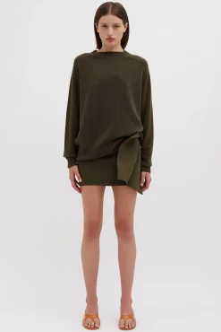 Store CHRISTOPHER ESBER MONUMENT OPEN TWIST SWEATER Khaki