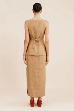 Cheap POSSE NANCY PENCIL SKIRT Walnut