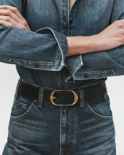 Outlet NILI LOTAN NILI BELT BlackW/AntiqueBrassBuckle