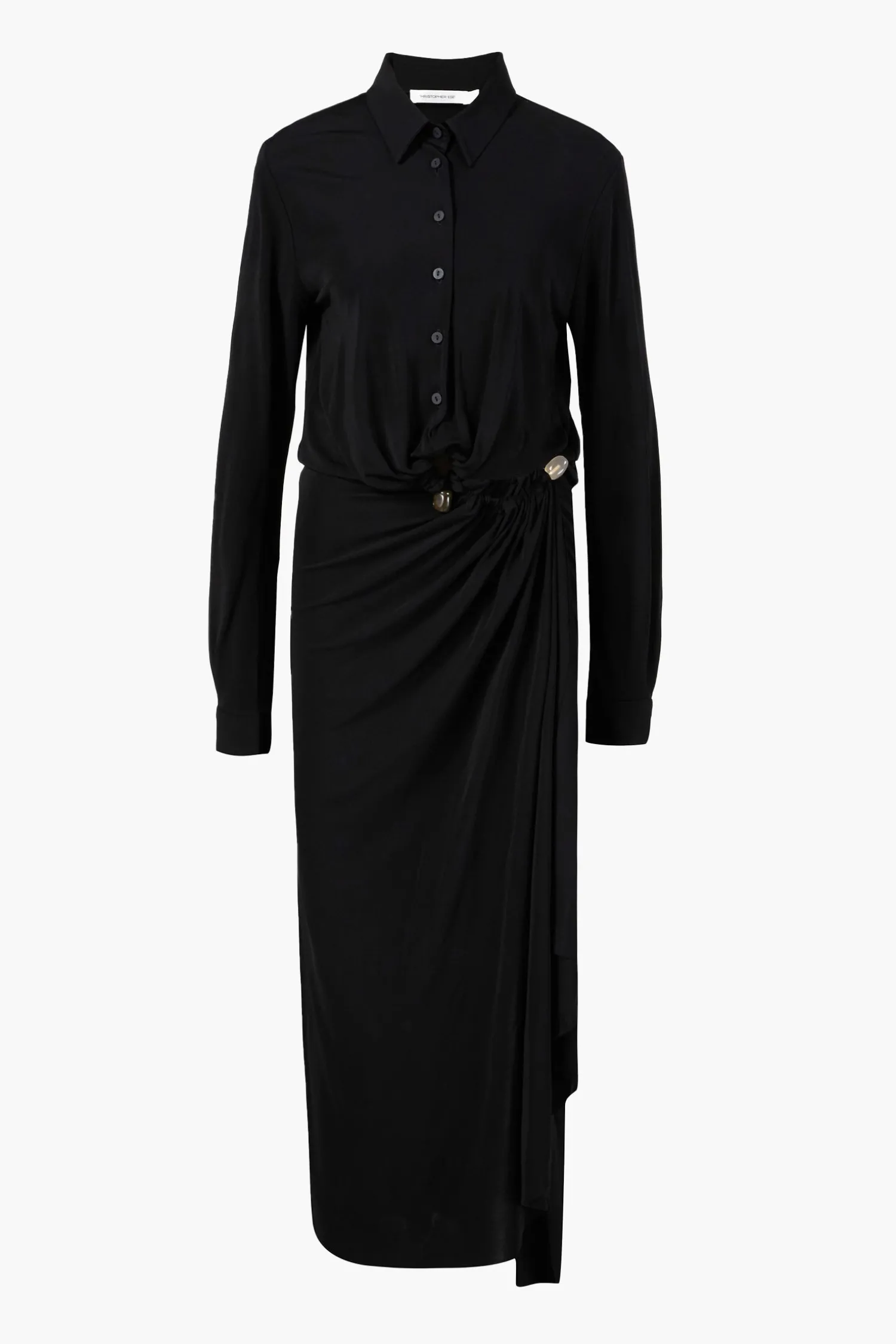 Sale CHRISTOPHER ESBER ODESSA STONE SHIRT DRESS Black