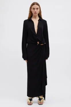 Sale CHRISTOPHER ESBER ODESSA STONE SHIRT DRESS Black