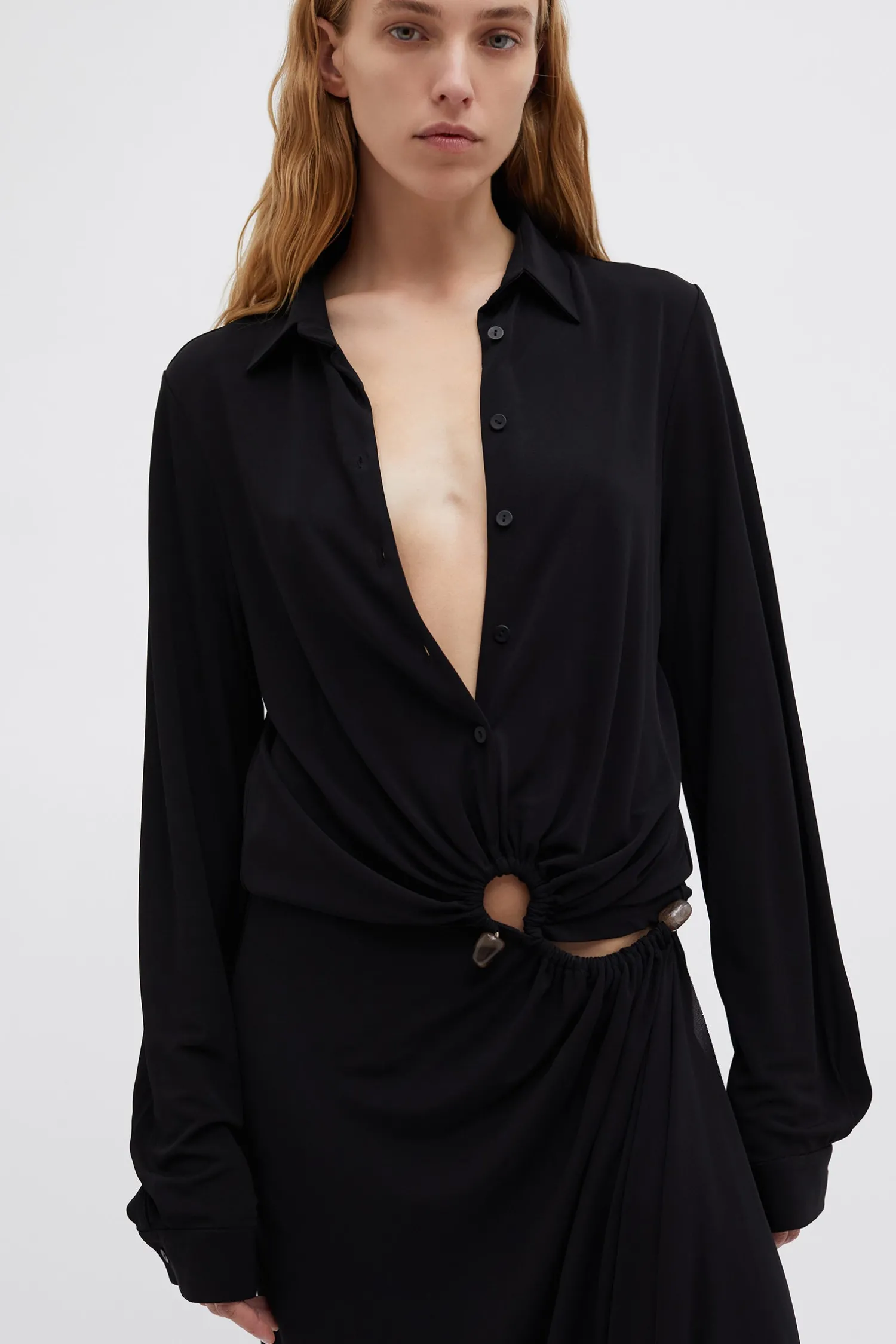 Sale CHRISTOPHER ESBER ODESSA STONE SHIRT DRESS Black