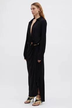 Sale CHRISTOPHER ESBER ODESSA STONE SHIRT DRESS Black