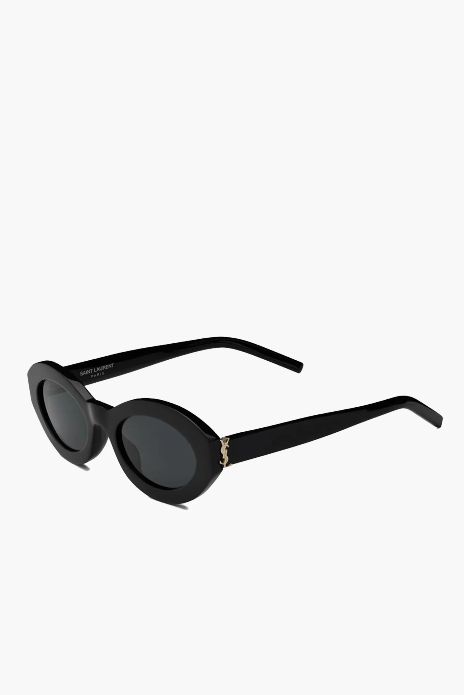 Flash Sale SAINT LAURENT OVAL ACETATE FRAME SUNGLASSES BlackandLightGold