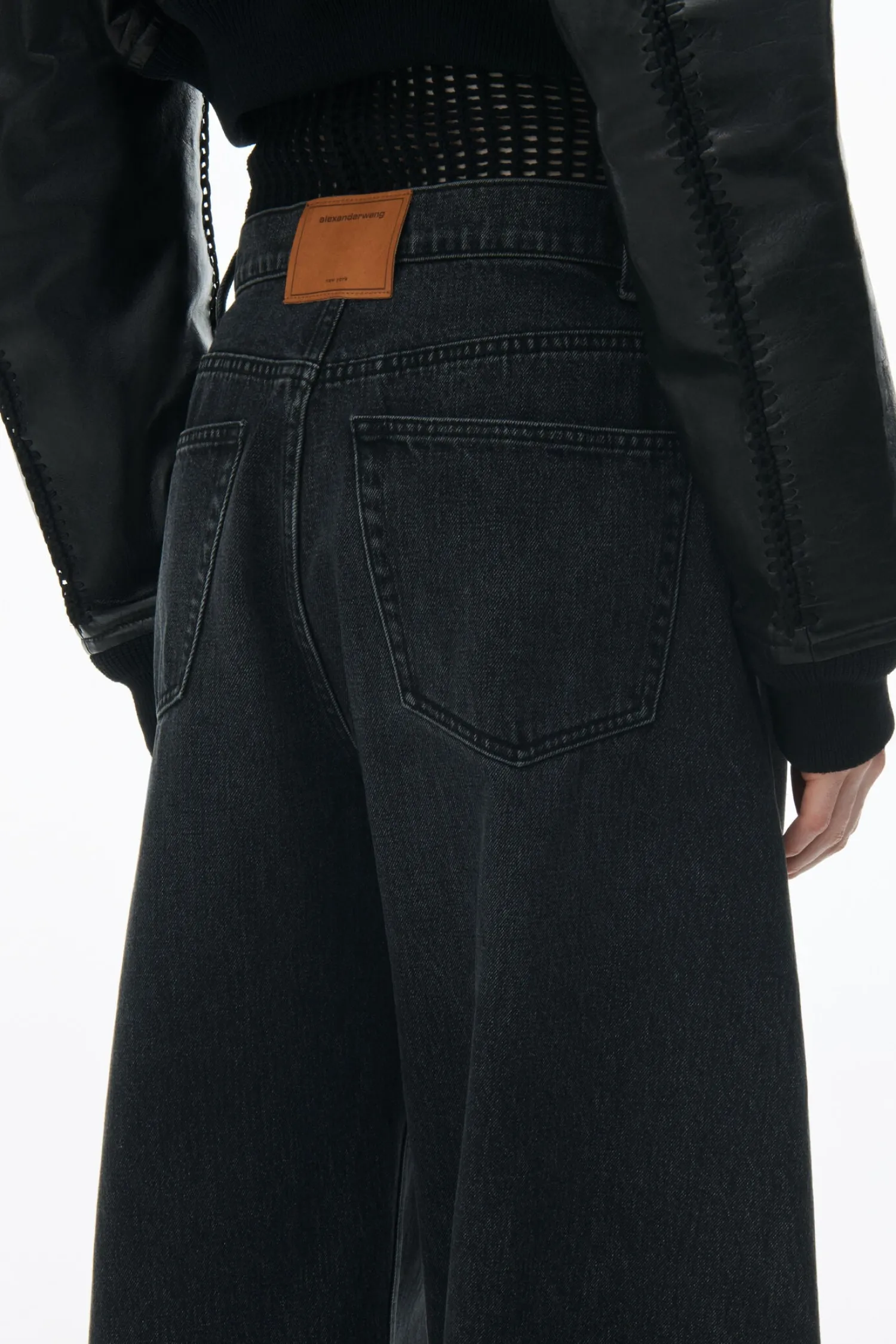 Hot ALEXANDER WANG OVERSIZED ROUNDED LOW RISE JEAN