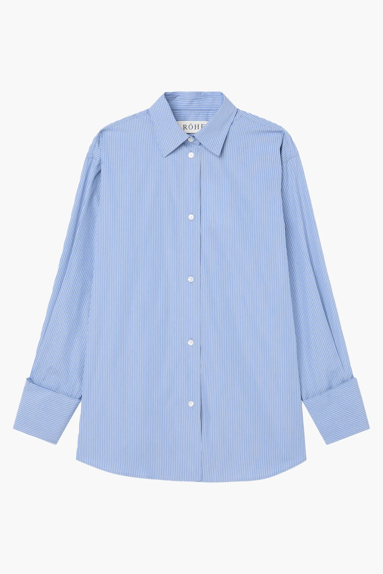 New RÓHE OVERSIZED STRIPED SHIRT WITH FOLDED CUFF