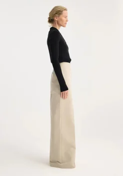 Cheap RÓHE PALAZZO LEG SHAPED TROUSERS Sand