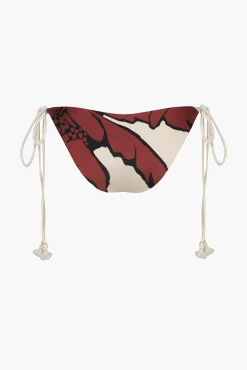 Cheap JOHANNA ORTIZ PALMS ENTORCHE DEL MAR BIKINI BOTTOM Ecru/Red/Black