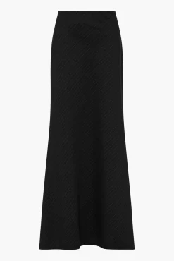 Cheap ST. AGNI PINSTRIPE MAXI SKIRT Black
