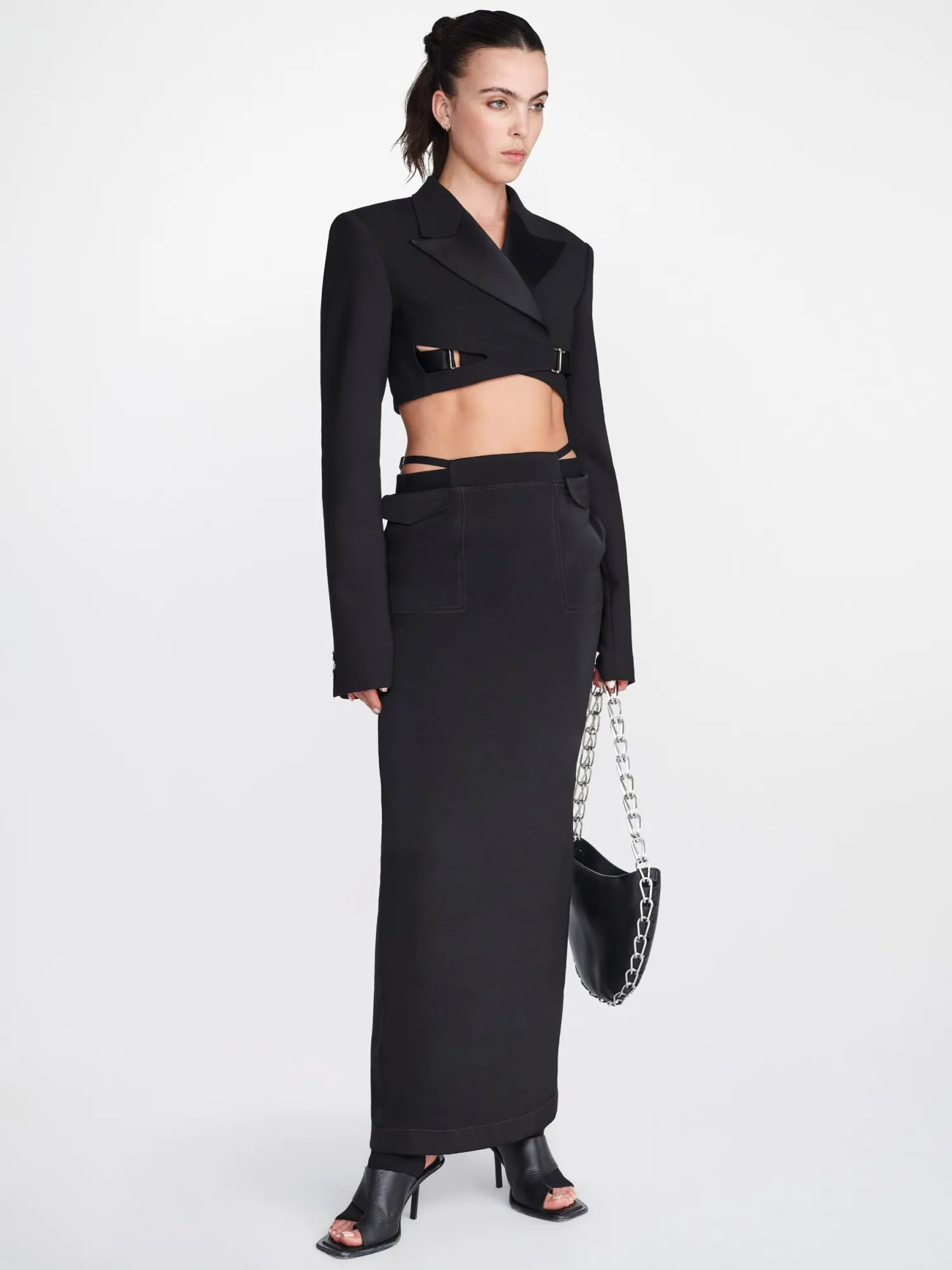 Cheap DION LEE POCKET COLUMN SKIRT Black