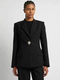 Shop CHRISTOPHER ESBER RACQUET APEX BLAZER Black