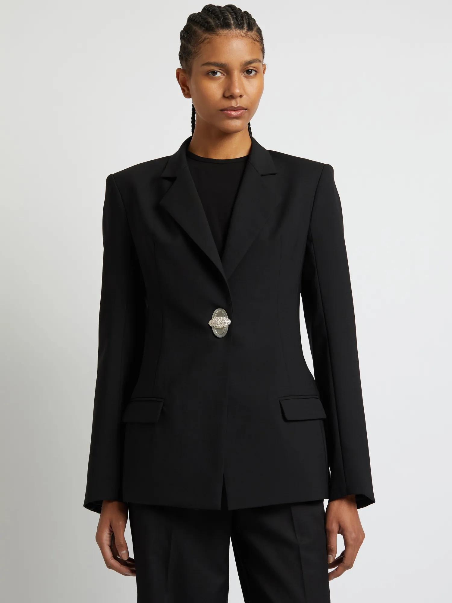 Shop CHRISTOPHER ESBER RACQUET APEX BLAZER Black