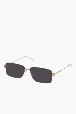 Store BOTTEGA VENETA RECTANGLE METAL SUNGLASSES