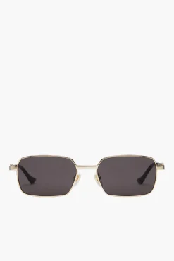 Outlet GUCCI RECTANGULAR-FRAME SUNGLASSES Gold