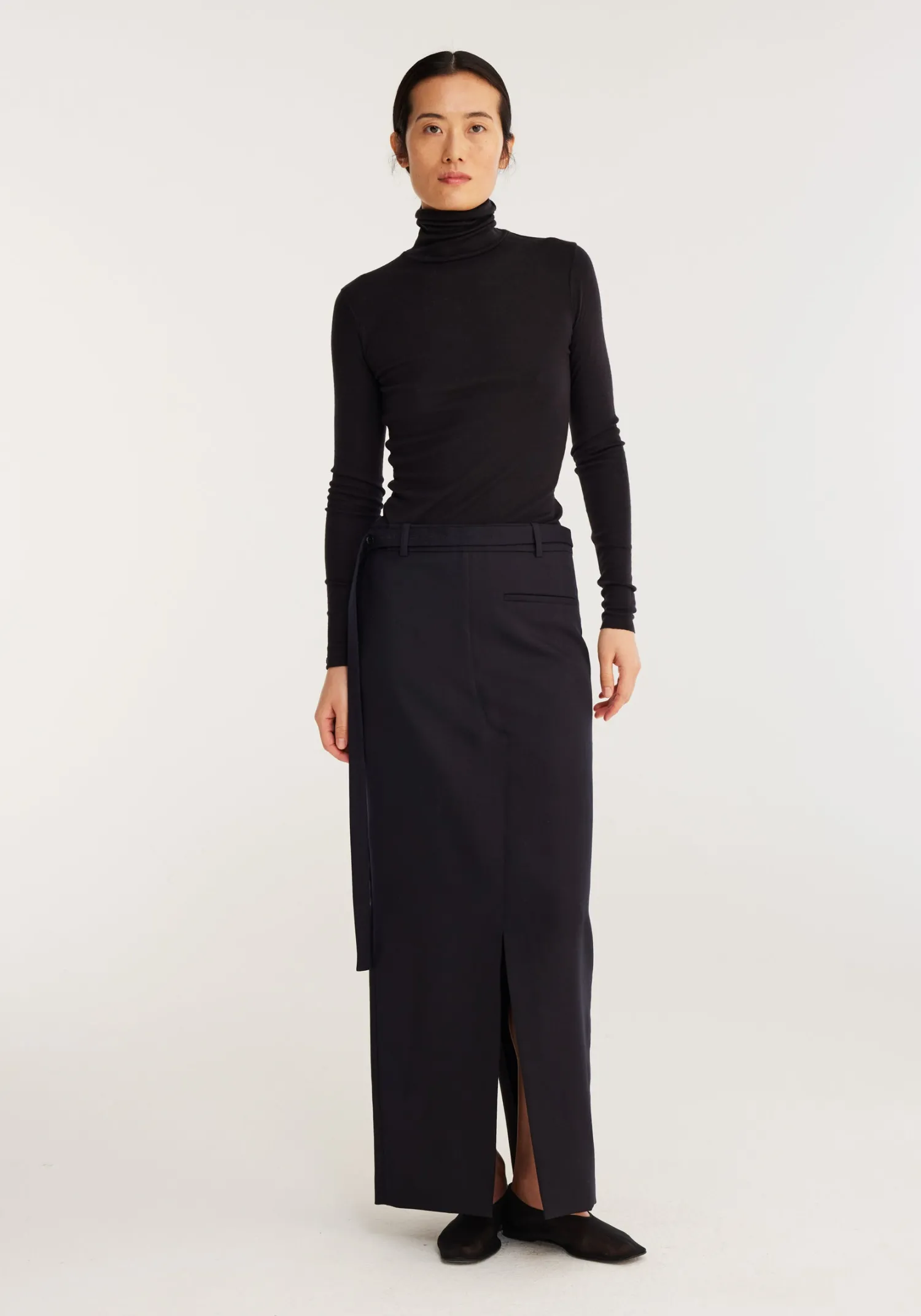 Shop RÓHE REIMAGINED TAILORED SKIRT Navy