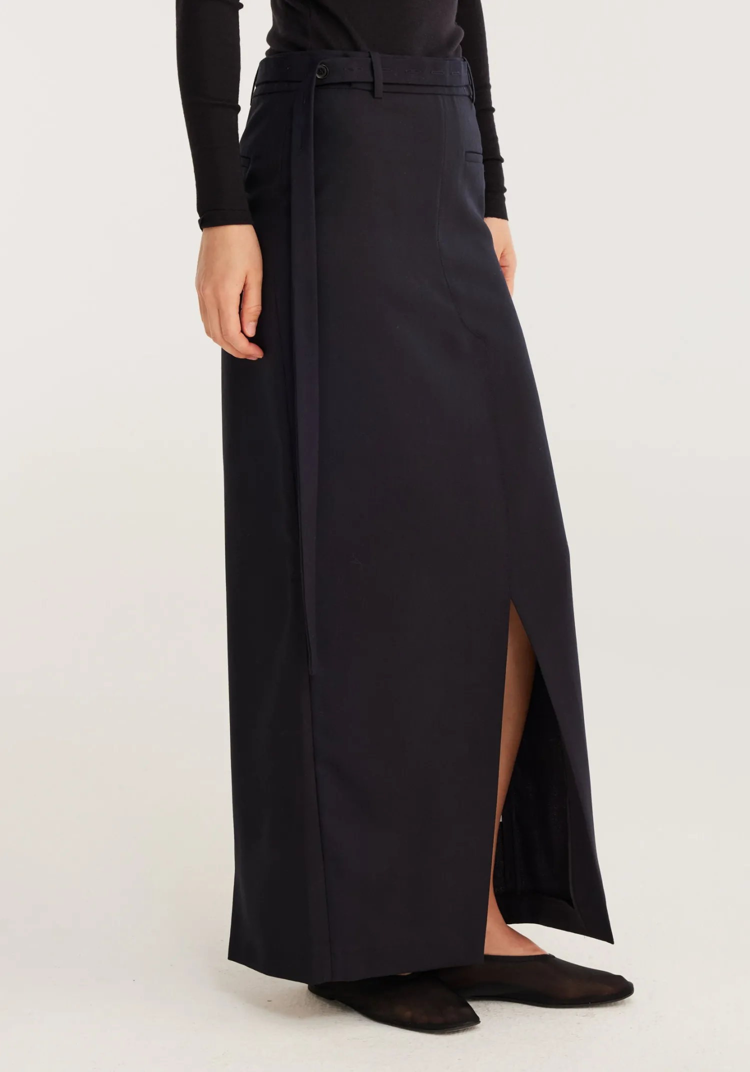 Shop RÓHE REIMAGINED TAILORED SKIRT Navy