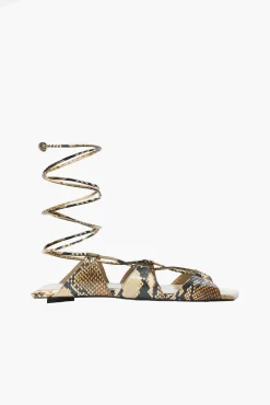 Clearance THE ATTICO RENEE FLAT SANDAL Sand/Black