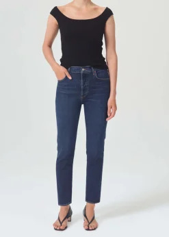 Fashion AGOLDE RILEY HIGH RISE STRAIGHT LONG
