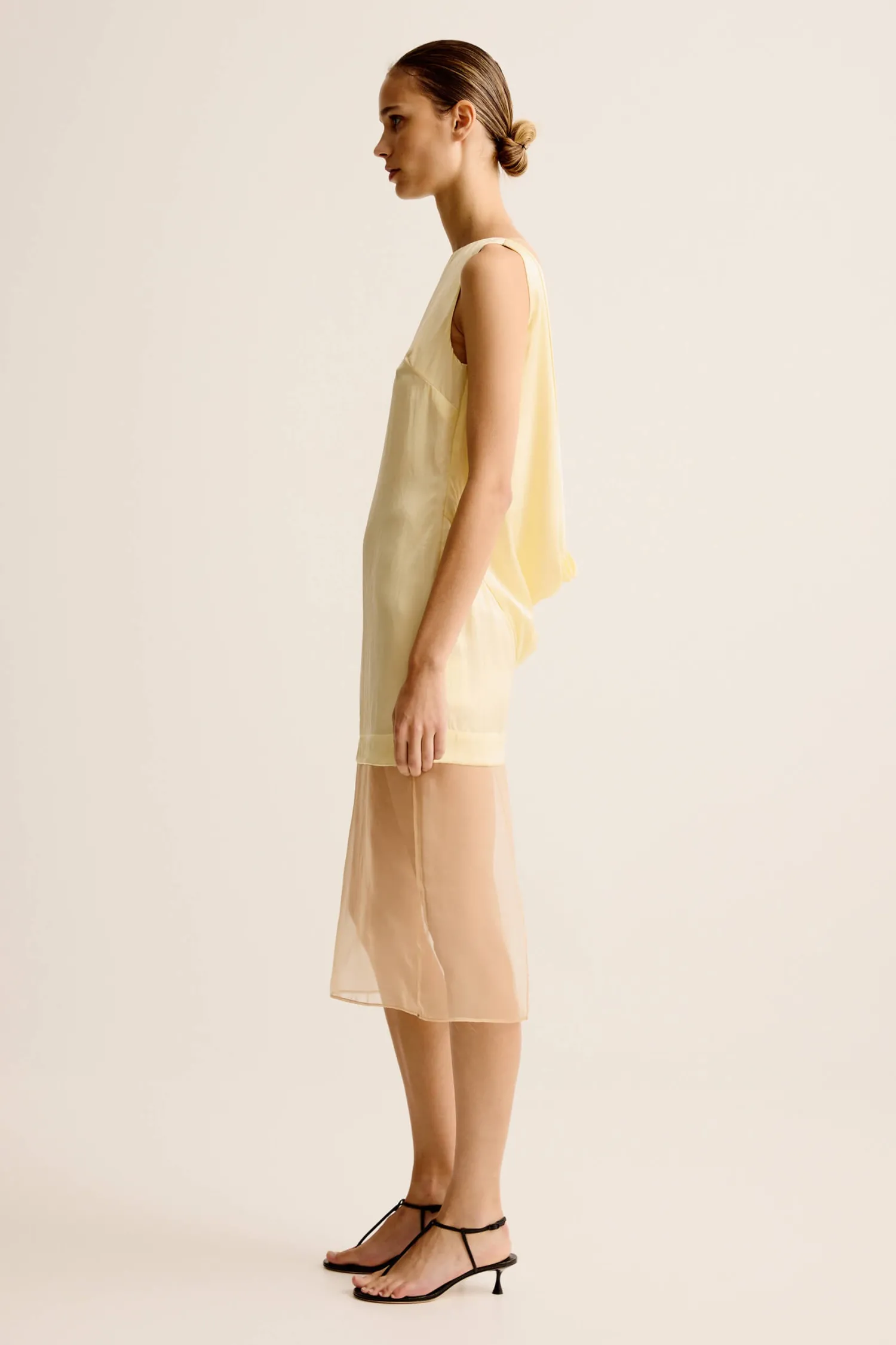 New ESSE RIO COWL BACK DRESS LemonCitrus
