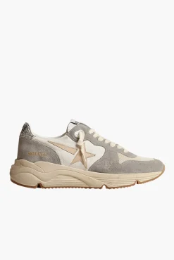 Sale GOLDEN GOOSE RUNNING SOLE SNEAKER SILVER/WHITE/CREAM/SMOKEGREY/SILVER