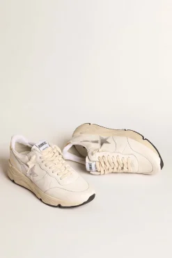 Discount GOLDEN GOOSE RUNNING SOLE SNEAKER WHITE/SILVER/GOLD