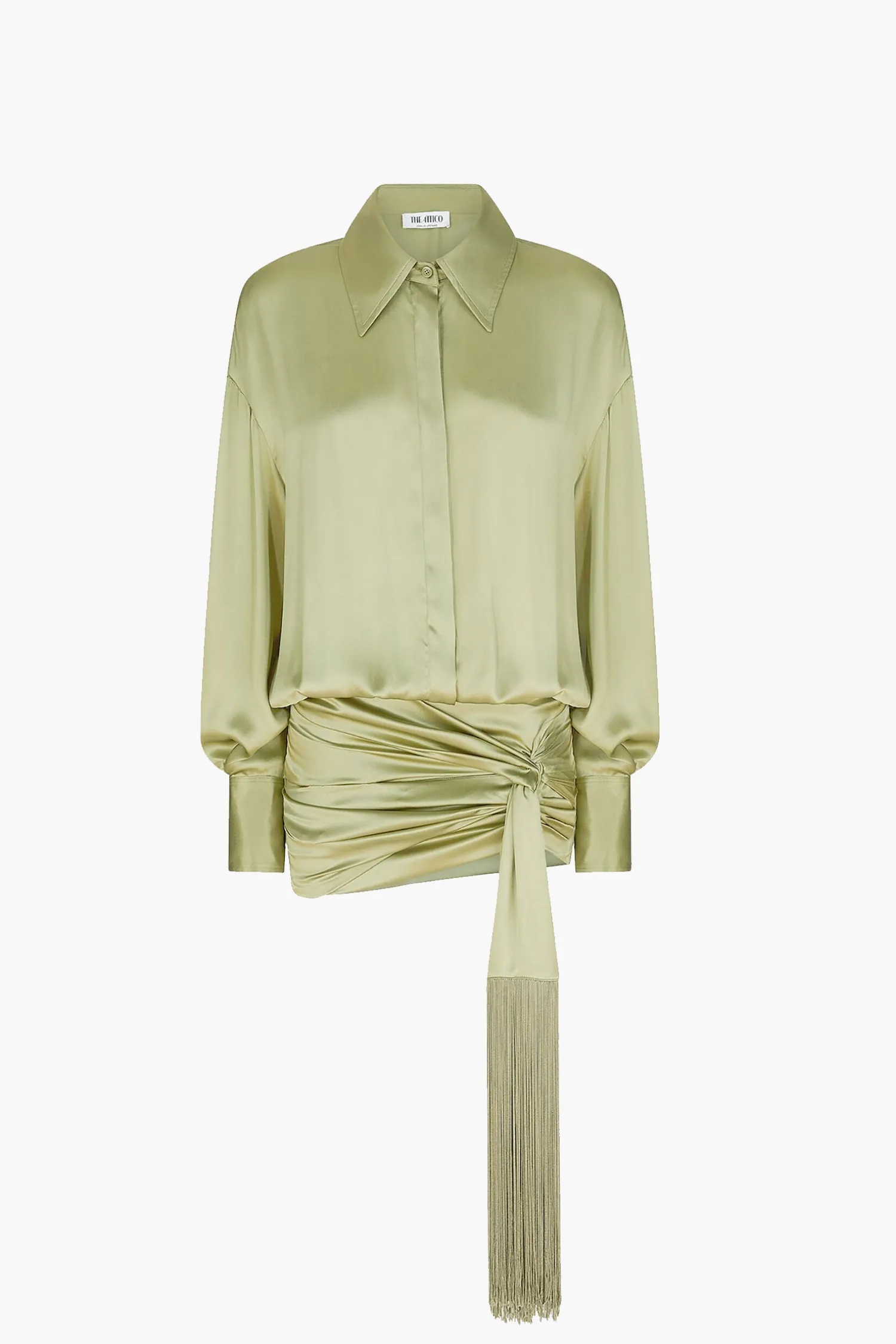 Clearance THE ATTICO SAGE GREEN MINI DRESS Sagegreen