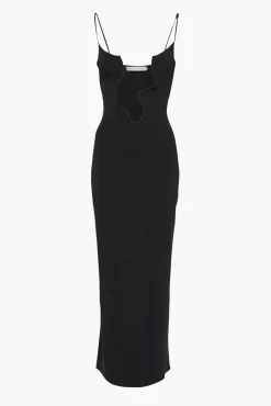 Cheap CHRISTOPHER ESBER SALACIA WIRE COLUMN DRESS Black