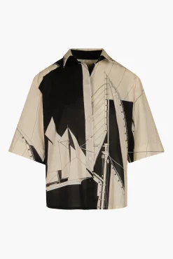 Best JOHANNA ORTIZ SALTY PROMISES SHIRT Ecru/Black