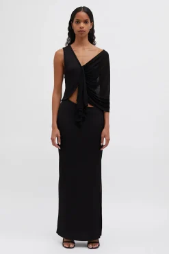 New CHRISTOPHER ESBER SENECA SWIRL GOWN Black
