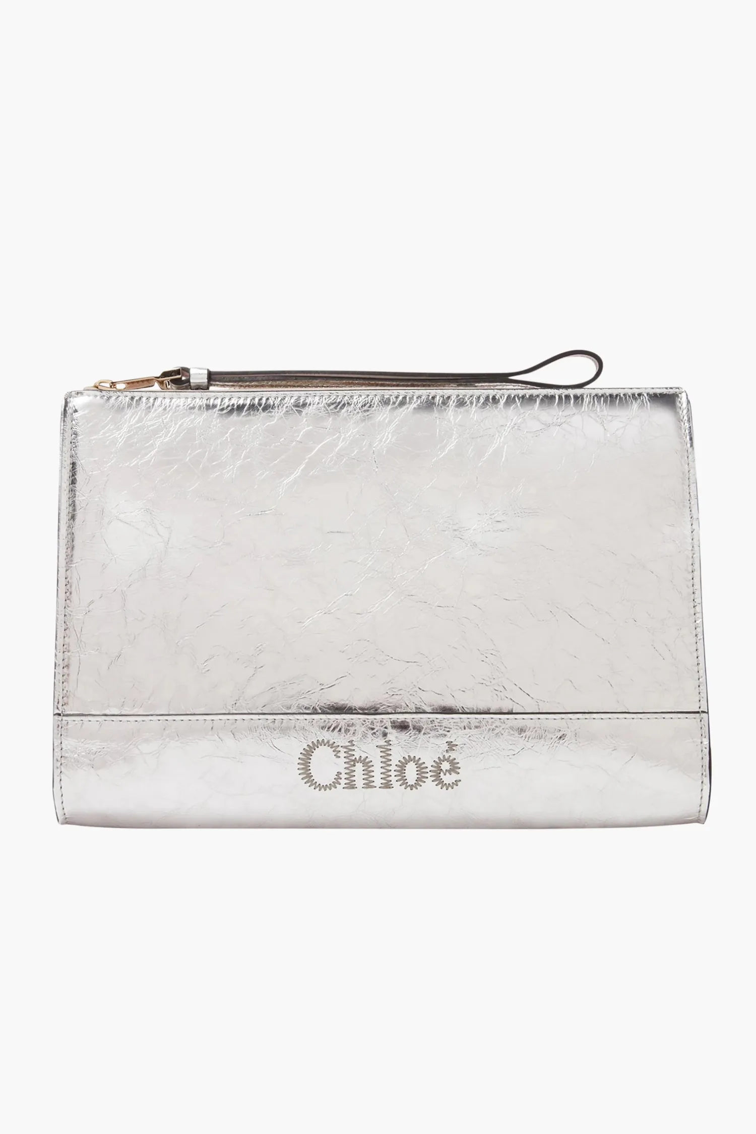 Best Sale CHLOÉ SENSE CLUTCH Silver