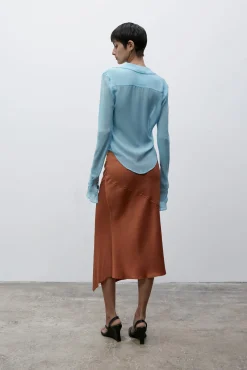 Cheap Paris Georgia SHEER SILK SHIRT