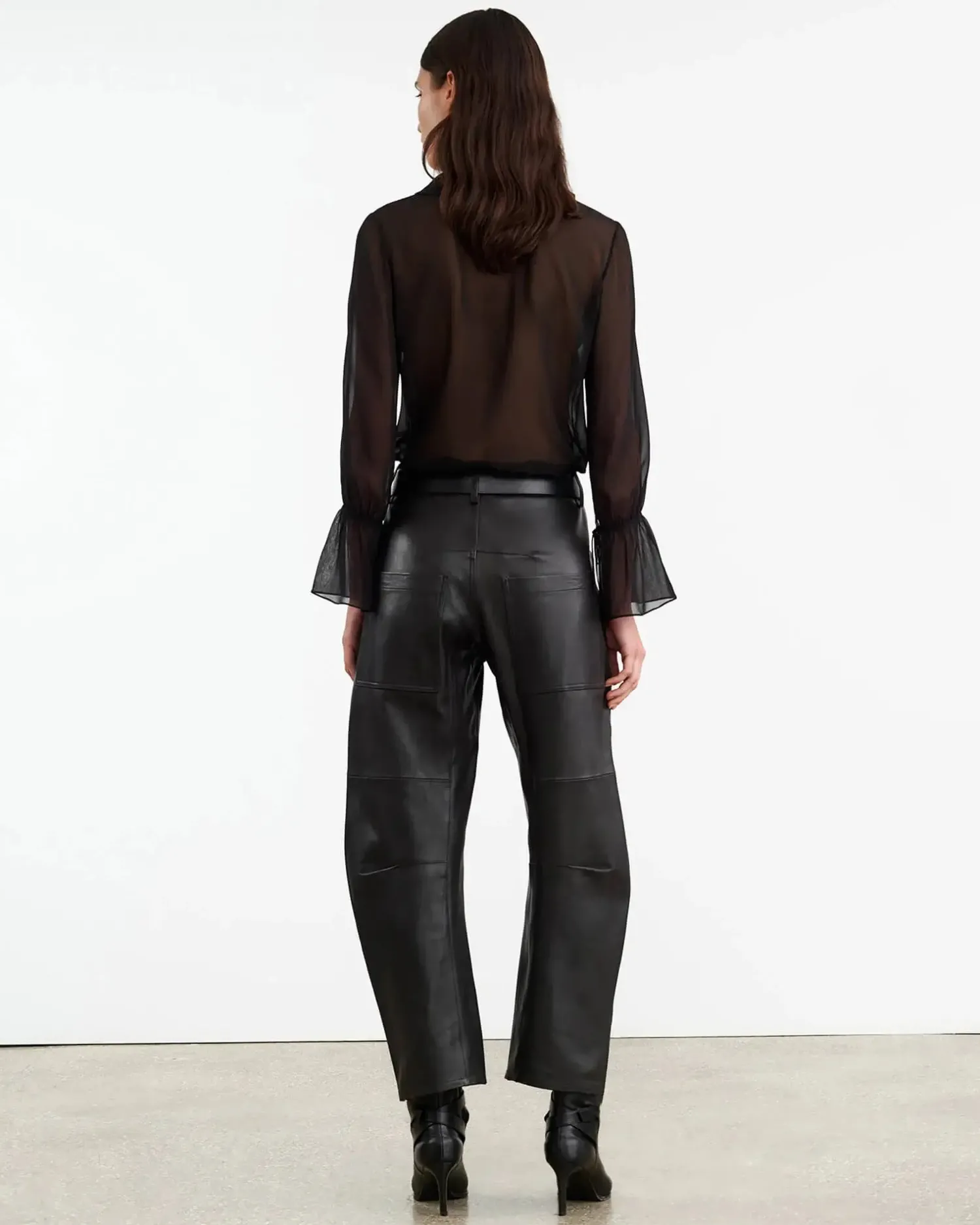 Shop NILI LOTAN SHON LEATHER PANT