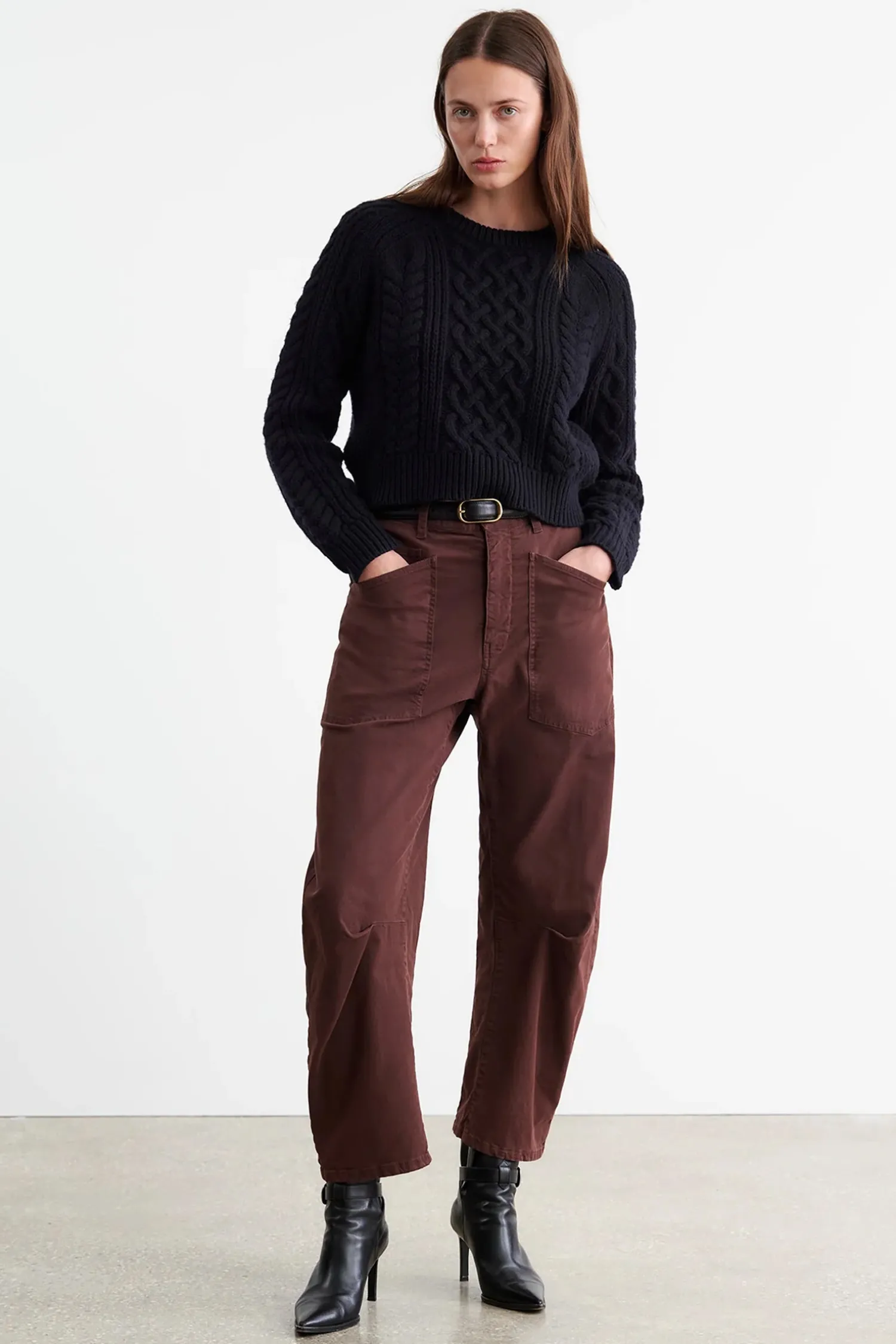 Discount NILI LOTAN SHON PANT Oxblood
