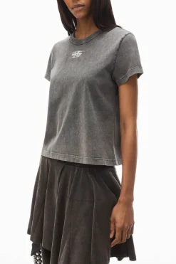 Outlet ALEXANDERWANG.T SHRUNKEN TEE WITH BLADE LOGO