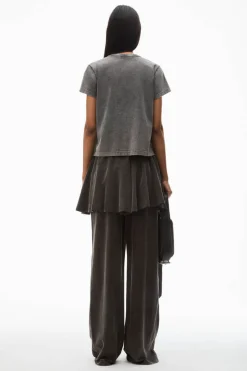 Outlet ALEXANDERWANG.T SHRUNKEN TEE WITH BLADE LOGO