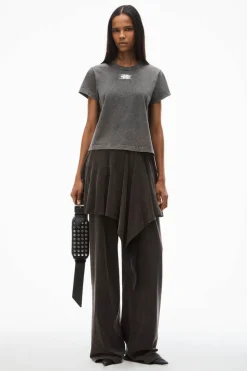 Outlet ALEXANDERWANG.T SHRUNKEN TEE WITH BLADE LOGO