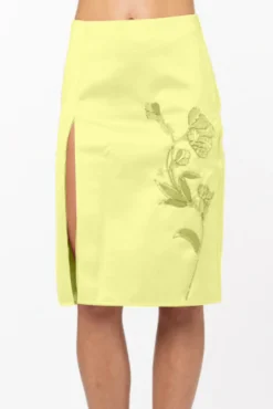 Hot DES PHEMMES SIDE SLIT LONGUETTE Lemonade