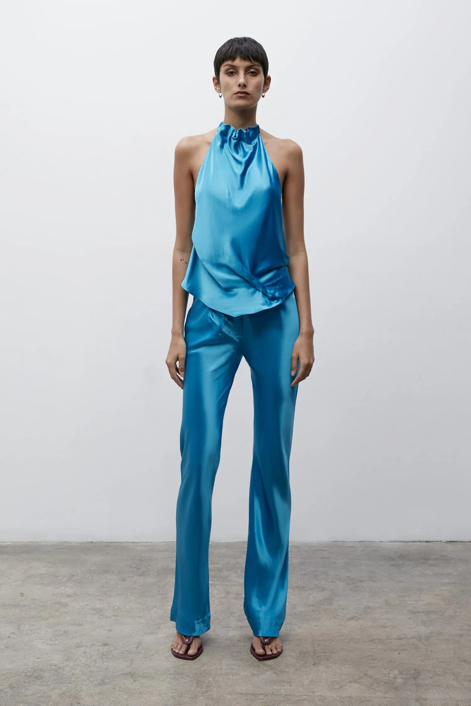 Best Paris Georgia SLEEK BELTED PANT BoldBlue