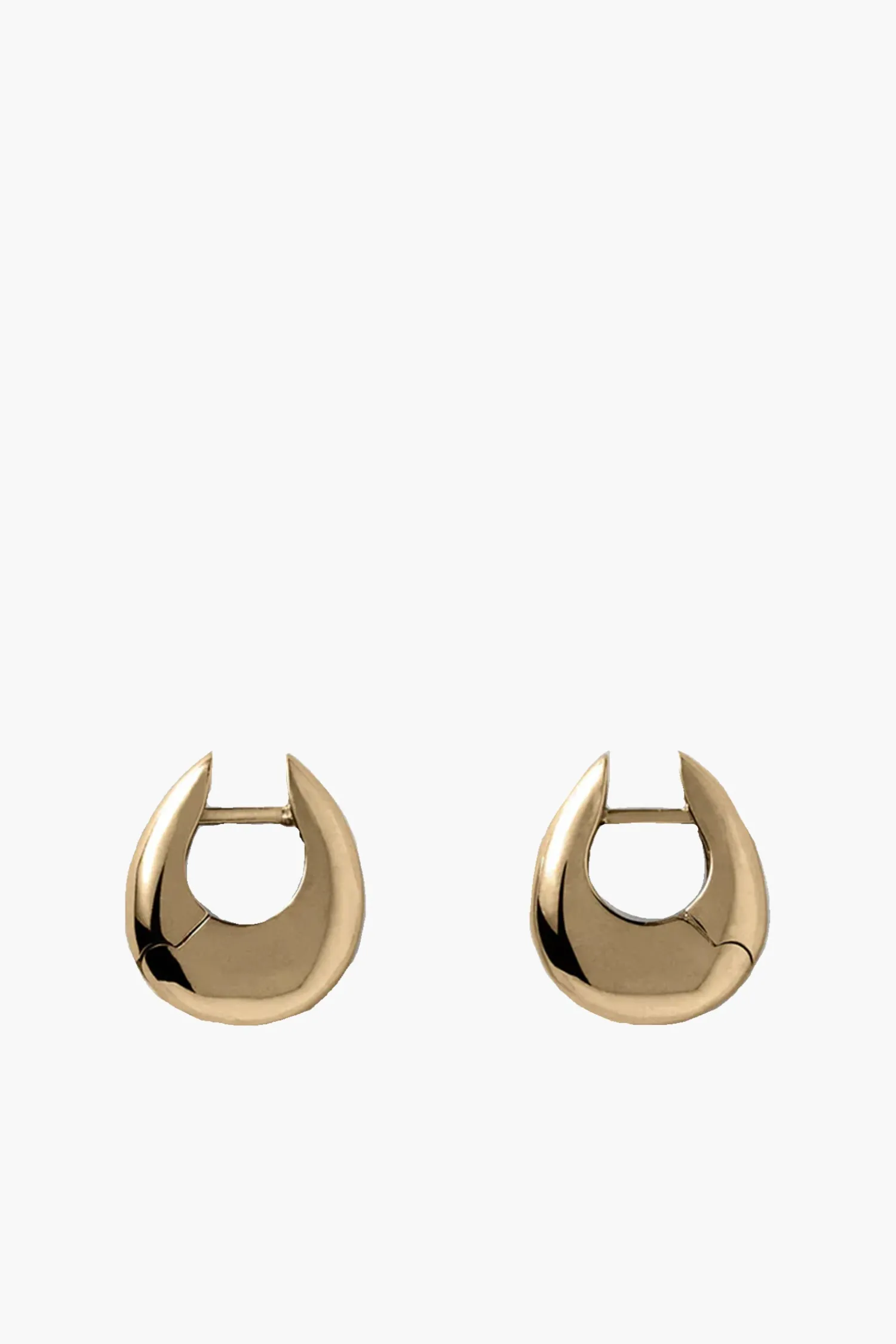 New ANNIKA INEZ SLOPING HINGE HOOP - SMALL Gold