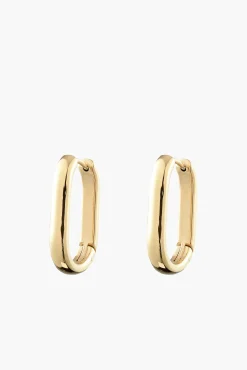 Cheap ANNA ROSSI SMALL ELONGATED THICK SQUOVAL Gold