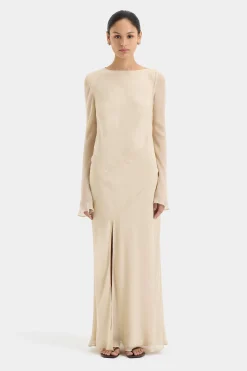 Cheap SIR STROBE LONG SLEEVE DRESS Bone